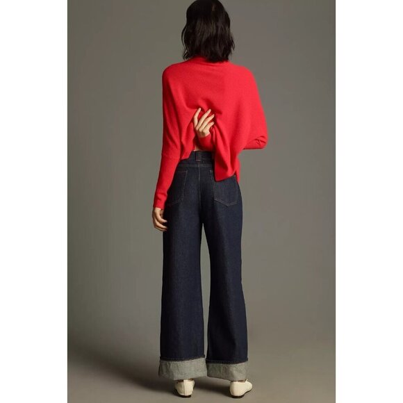 Edwin Rowan High-Rise Wide-Leg Cuffed Jeans 31 - Picture 4 of 4